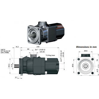 OMFB Binotto DARK-21 SAE-B piston pump